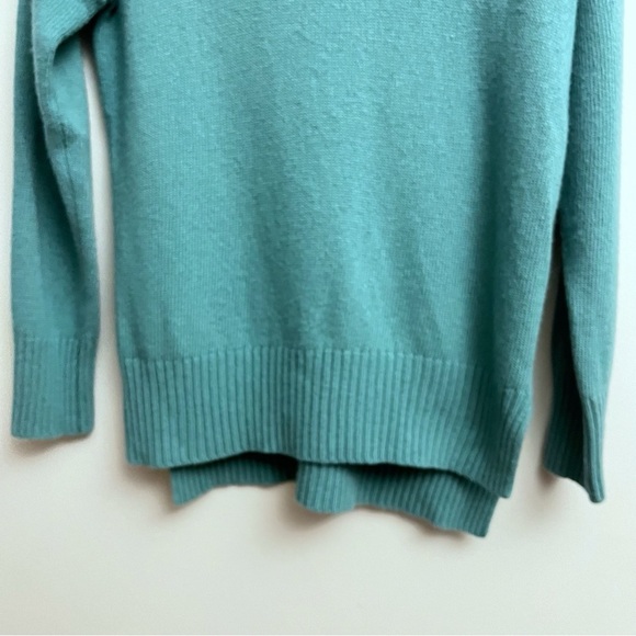 Bartolini Women’s Small Teal Cashmere Wool Blend Cowl Neck Popover Sweater - Picture 6 of 7